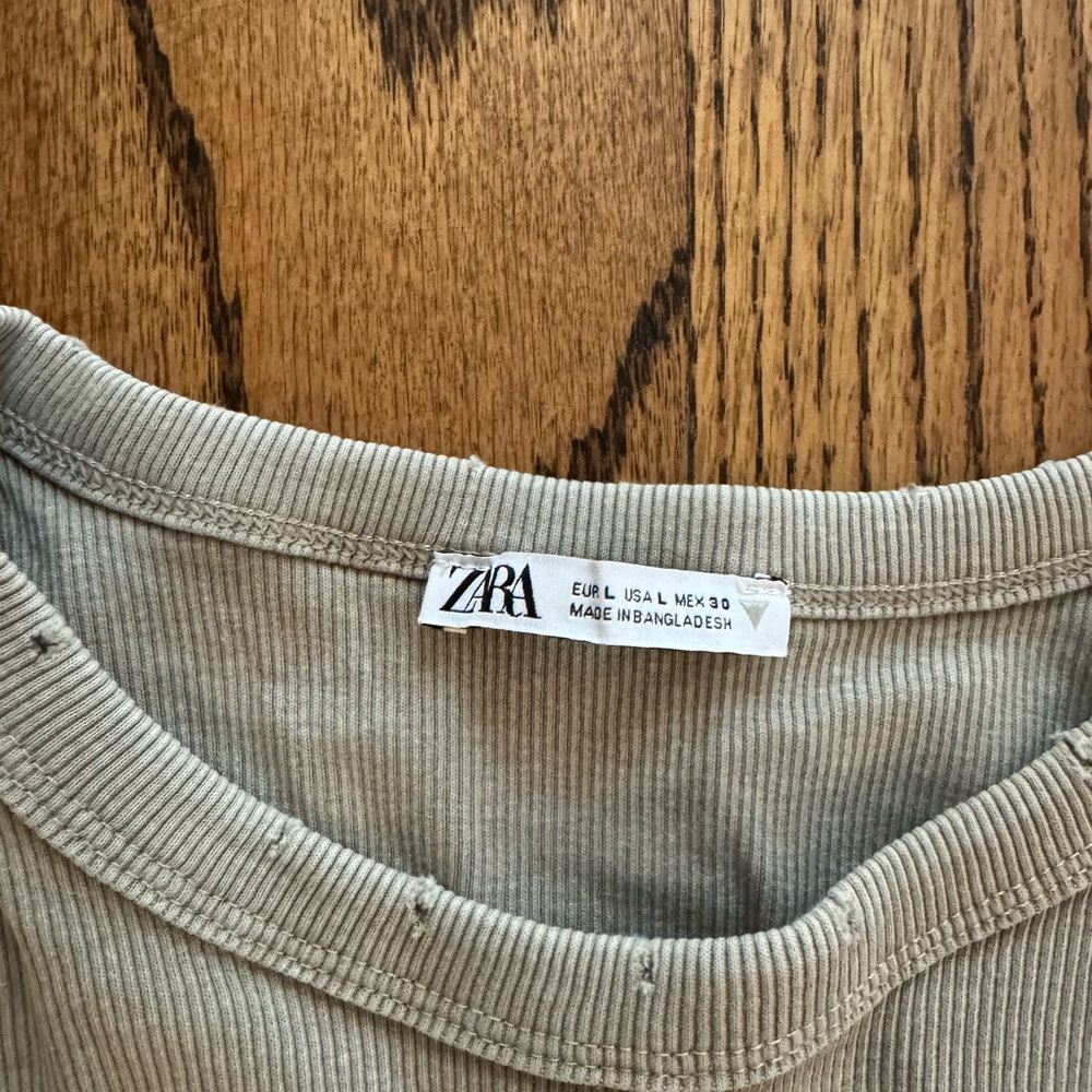 Tan Ribbed Tank Top - Picture 3 of 3